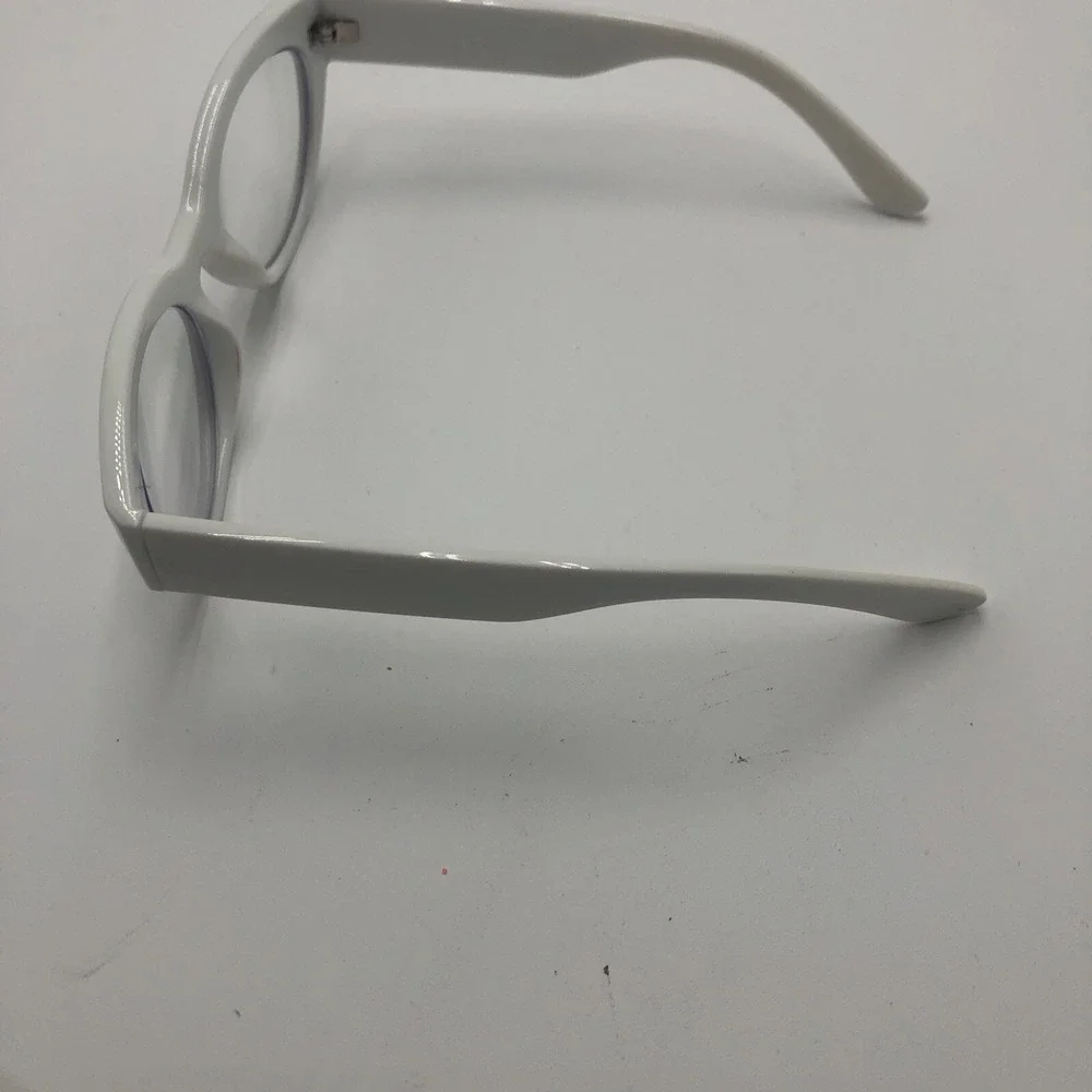 Zenni Optical Women's Eyeglass Frames White Cat Eye Preowned  With Case 50s Look